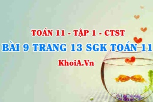 Bài 9 trang 13 SGK Toán 11 Tập 1 Chân trời sáng tạo